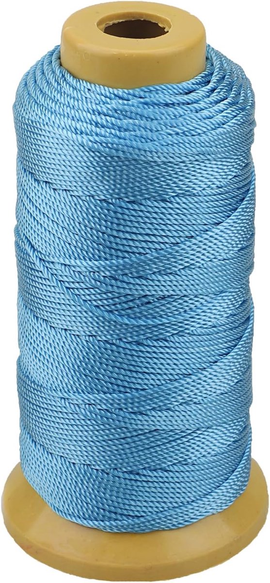 Nylon Line Twine String Cord voor Tuinieren Markering DIY Projecten Crafting Metselwerk (Lichtblauw, 1,5 mm-328 voet)