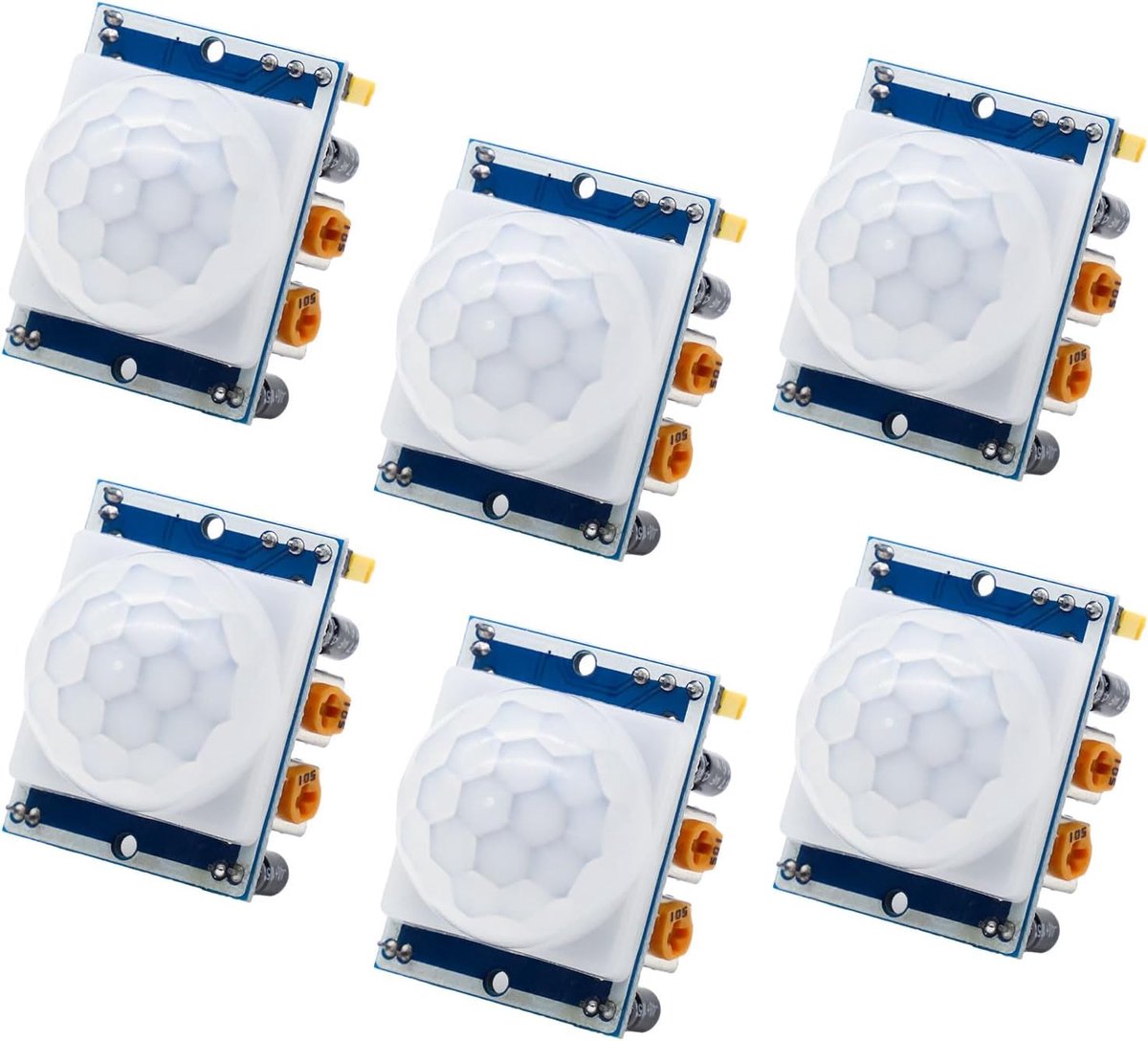 Bewegingssensor Module APKLVSR 6 Stuks Infrarood PIR Sensor Module Compatibel met Arduino en Raspberry Pi