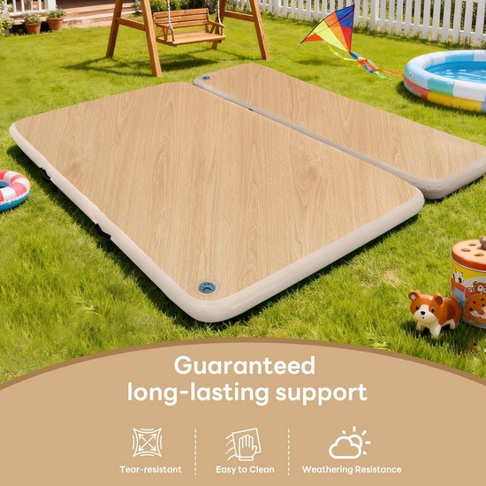Kampeer Matras - Opblaasbaar Slaapbed - Buiten Slapen - 15cm Dikke Vulling - 200x65cm - Meerkleurig — afbeelding 5