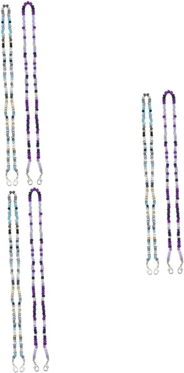 Masker Lanyards - Bril Kettingen - Voorkom Verlies - Verstelbaar Ontwerp - 6 Stuks 50cm - Multicolor