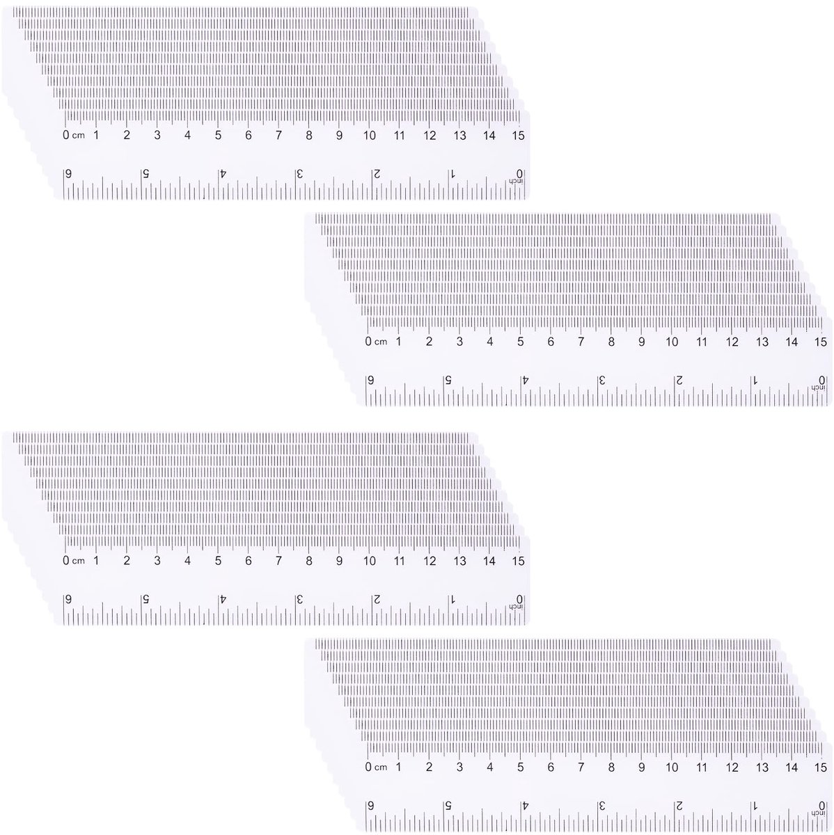 SnelShoppen - 40 Stuks 15cm Inch Liniaal Bulk, Kleine Transparante Linialen met Centimeters voor Kinderen, Studenten, Scholen en Kantoorbenodigdheden