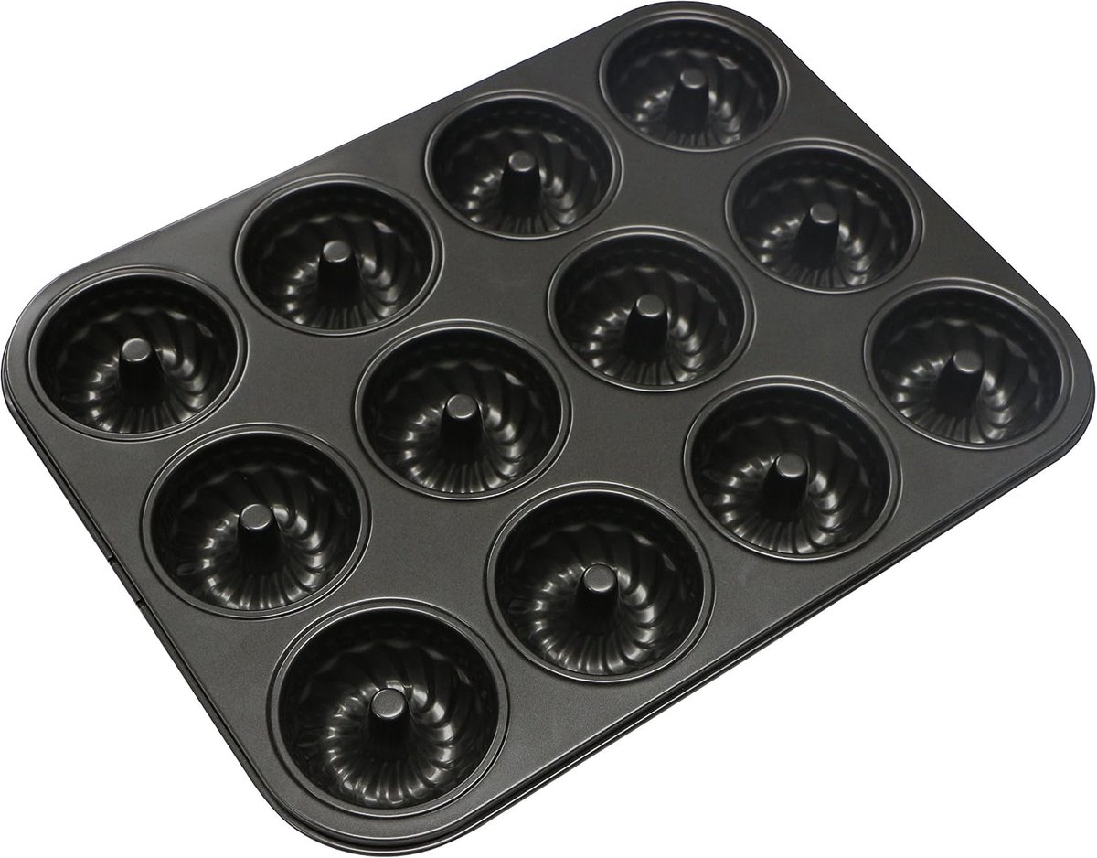 SnelShoppen - Mini Turban Cakevorm Muffin Mallen voor Taarten, Cupcakes, Brownies, Pudding, Non-Stick Staal, Ø 7 cm, Geschikt voor Oven, Vriezer, Vaat