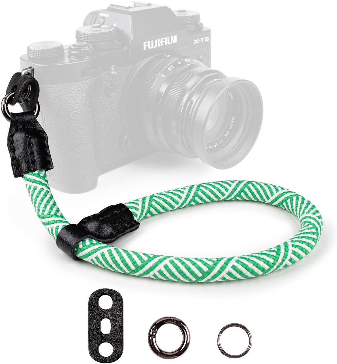 Camera Polsband voor Draagbare Camera's - Handriem voor Canon, Fujifilm, Sony, Nikon, Leica, Olympus - Comfortabele Draagband met Gestreept Ontwerp