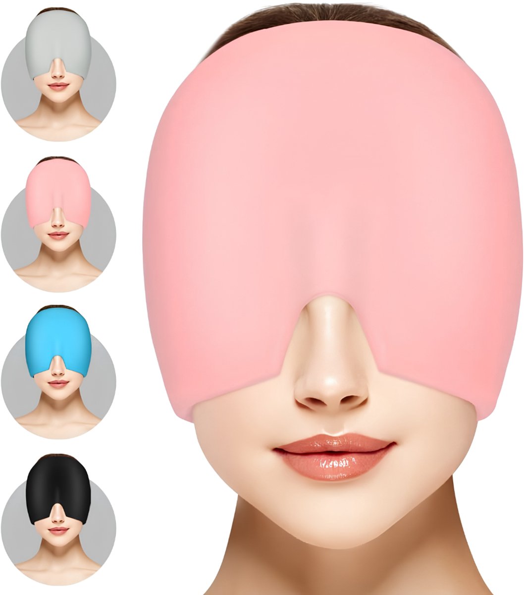 JCP® Migraine Masker - Migraine Muts - Hoofdpijn Masker - Roze - 24cm x 18cm x 2cm