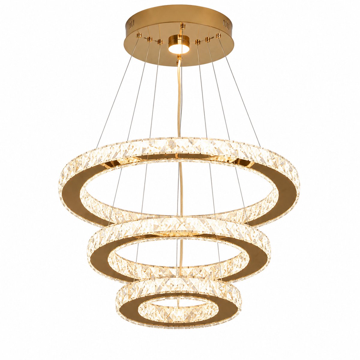 Lamor Hanglamp - Hanglampen Eetkamer Hal Woonkamer - Kroonluchter - Kristallen Kroonluchter - LED licht - Afstandsbediening