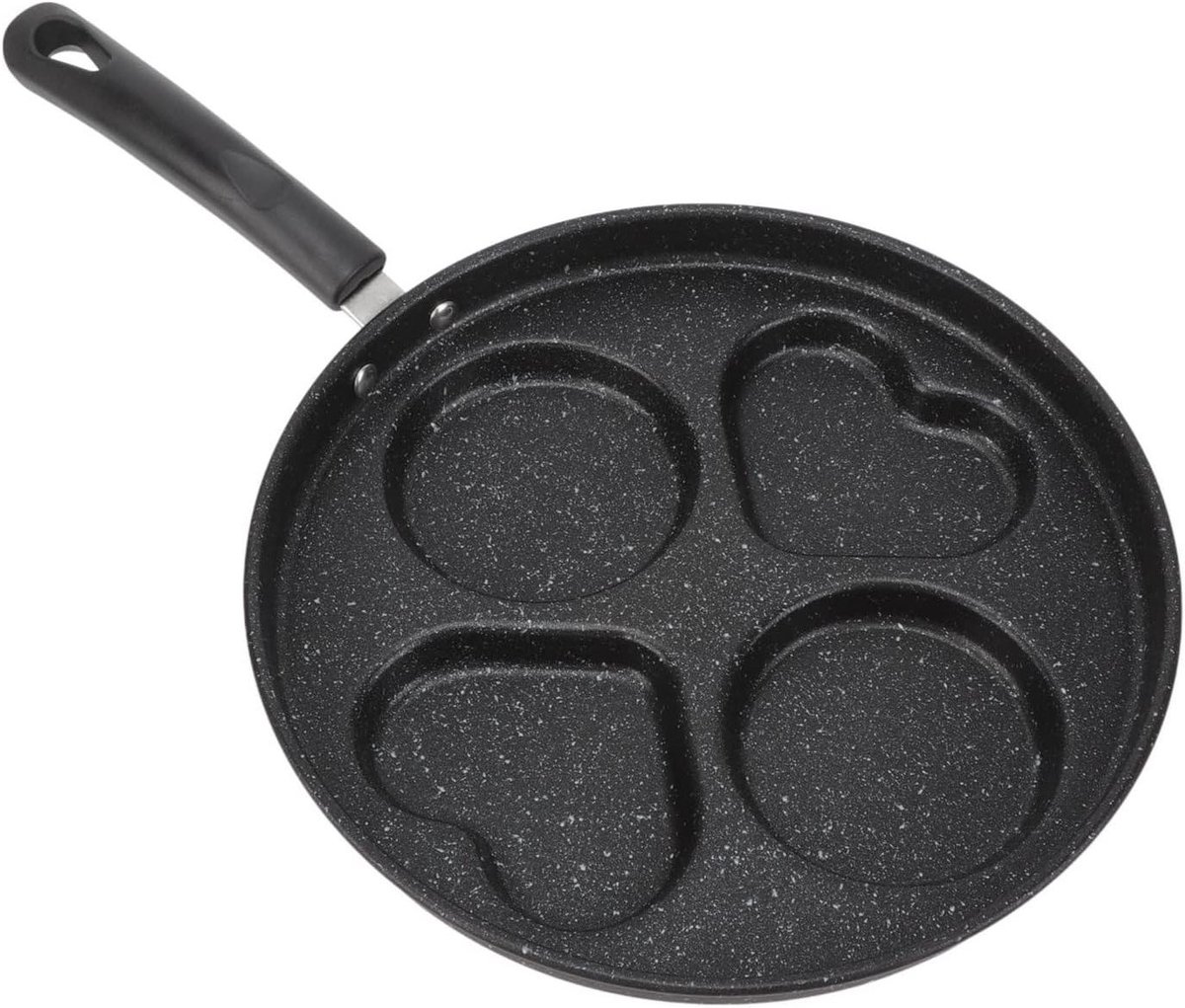 Ontbijtkoker Pan - Pannenkoekenpan Ei - Ontbijt Maken - Olievrij Bakken - N.v.t. - Zwart