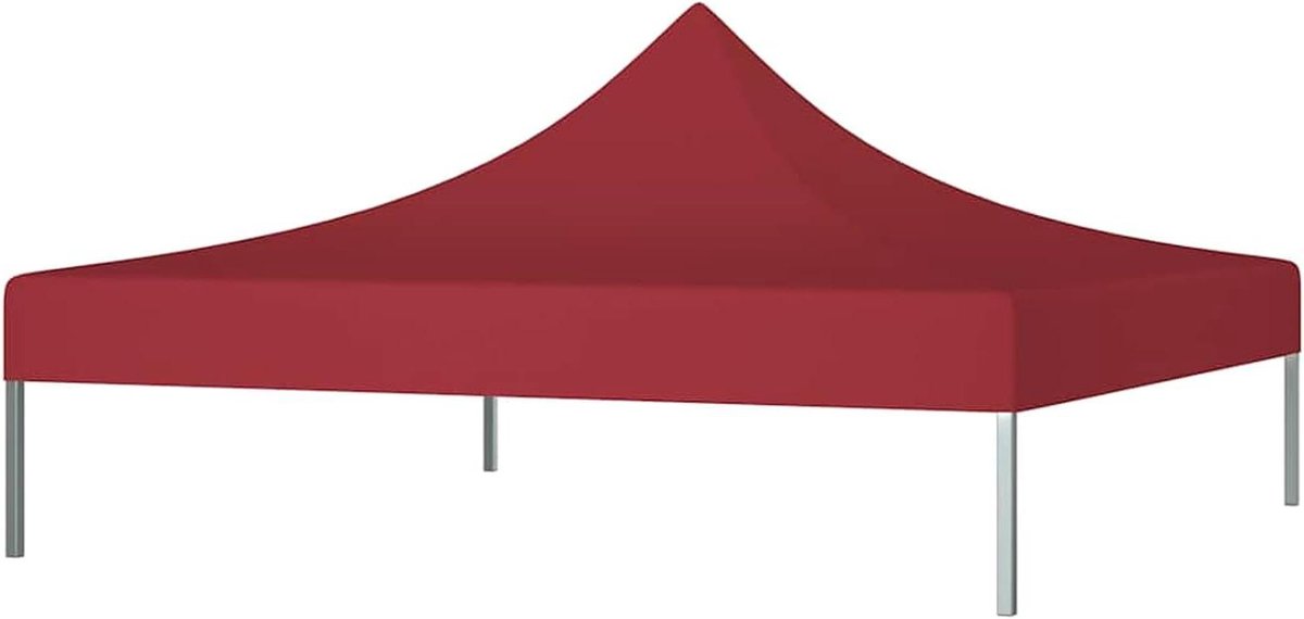 Partytent dak - Tentoverdekking vervanging - Feesten buiten - Waterdicht Oxford stof - 3x3 m - Bordeauxrood