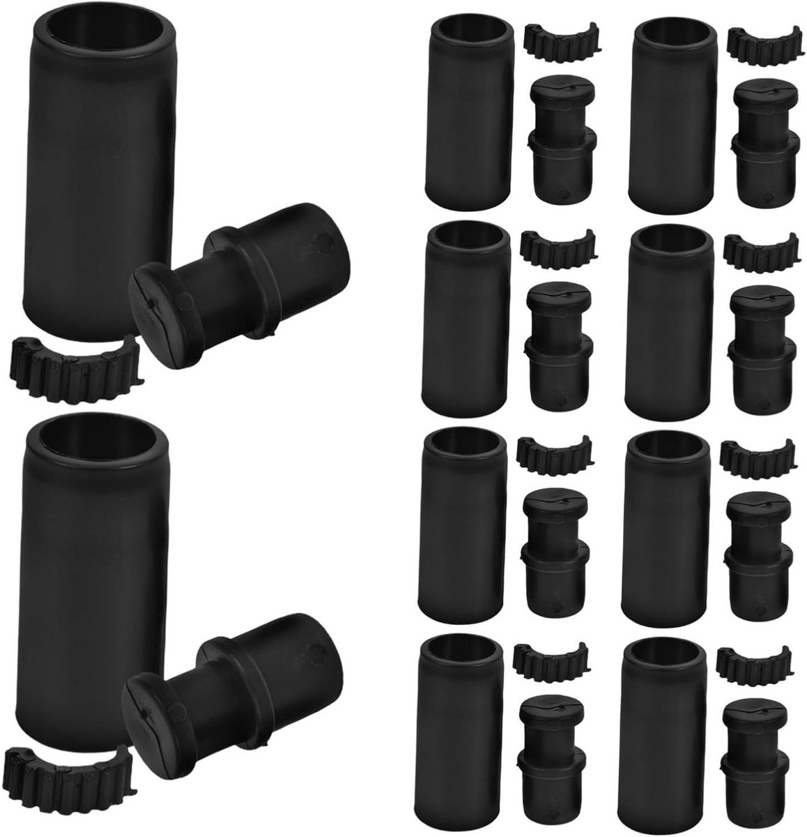 Dweilstang Accessoires - Verbindingssloten Sets - Schoonmaak Werkzaamheden - Excentrische Schachtstructuur - 10 Sets - Zwart