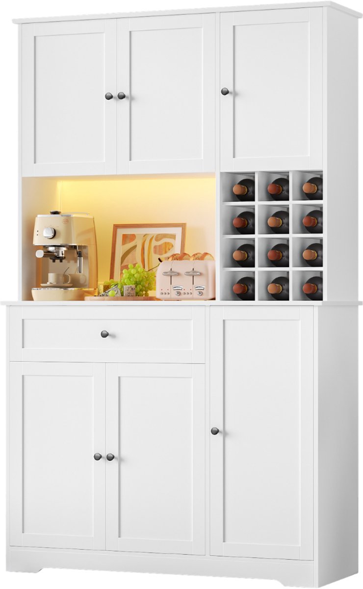 Happiq Getone Boekenkast – Voor Office & Woonkamer – 17 Vak Compartimenten, Open Stijl – 149x23,5x188cm zwart