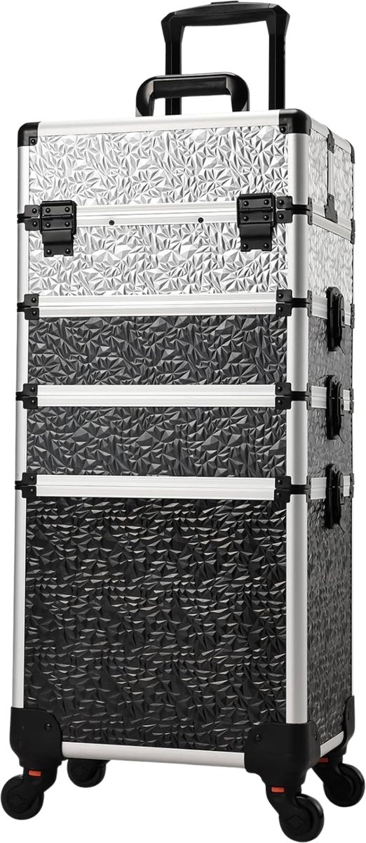 Make-up Trolley Luxe 4-in-1 – Verrijdbaar – Met Sleutels – Grote Opbergruimte