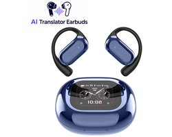 De Beste Gadgets AI Vertaal Oordopjes – Real-Time Vertaling in 144 Talen – Draadloze Bluetooth Earbuds met Oplaadcase