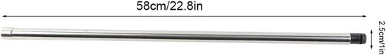 Uitschuifbare Kledingstang - Telescopische Kaststang - Kast Organiseren - Roestvrij Staal - 58-98 cm - Zilver — afbeelding 2