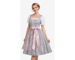 Dirndl Lieselotte 3 delig Volwassenen Vrouwen Grijs Oktoberfest Maat M