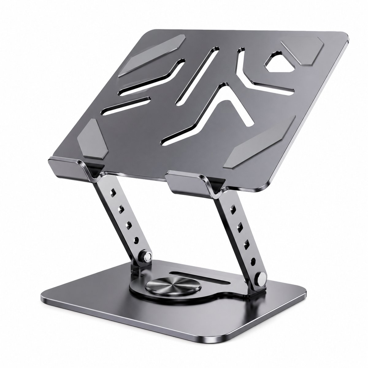 Bobypet Laptopstandaard - 360 Graden Draaibare Laptop Standaard - In Hoogte Verstelbare Notebook Houder van Koolstofstaal - Ergonomische Laptop Verhoger