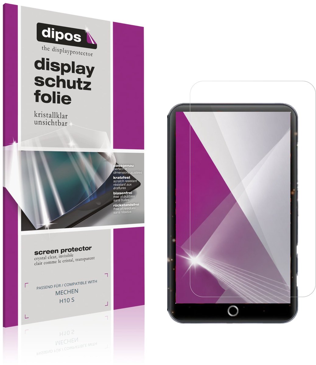 dipos – 4x Beschermfolie geschikt voor MECHEN H10 S | Krasbestendige & heldere Screenprotector Ultra-Thin