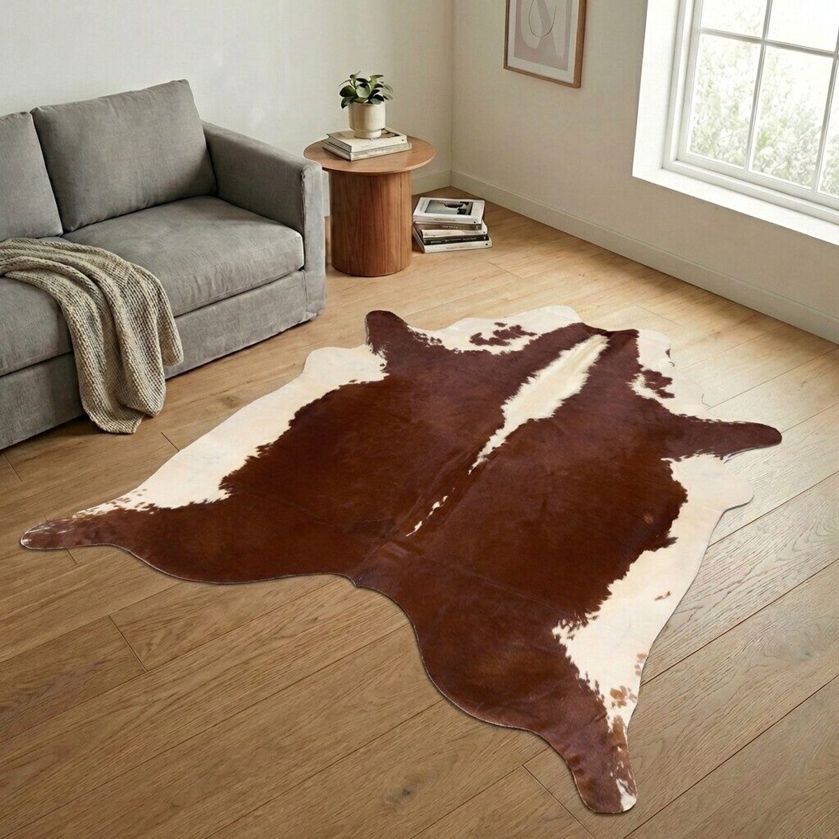 Koeienhuid Vloerkleed XXL (Extra Groot) - Effen-solid - 245 x 235 cm - Koeienkleed / Koeienvel / Dierenvel / Dierenhuid / Koehuid Tapijt