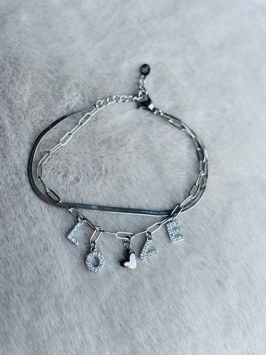 Armband Love (zilver)