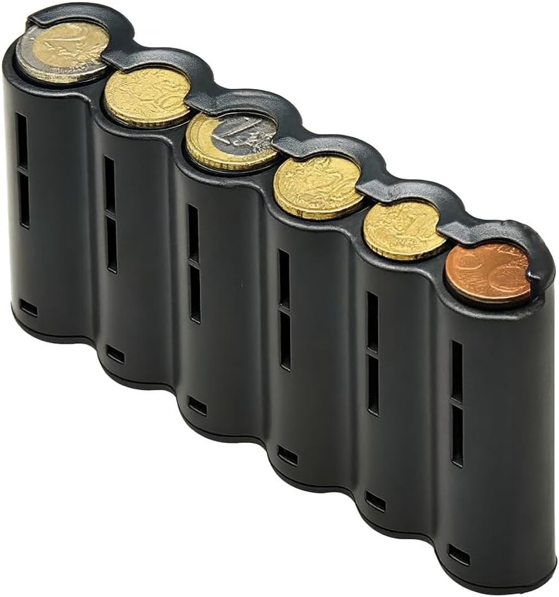 6 gaten dispenser voor euromunten, verpakking met munt- en euromuntendispenser, muntdispenser, munthouder