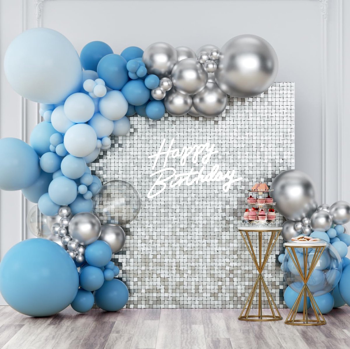 Zilveren Vierkante Pailletten Decoratie voor Verjaardagsfeestje Droom Bruiloft Photo Booth Achtergrond Luxe Diner Locatie Backdround Shimmer Muur Achtergrond voor Video-opnamen 30cm*30cm*24pcs