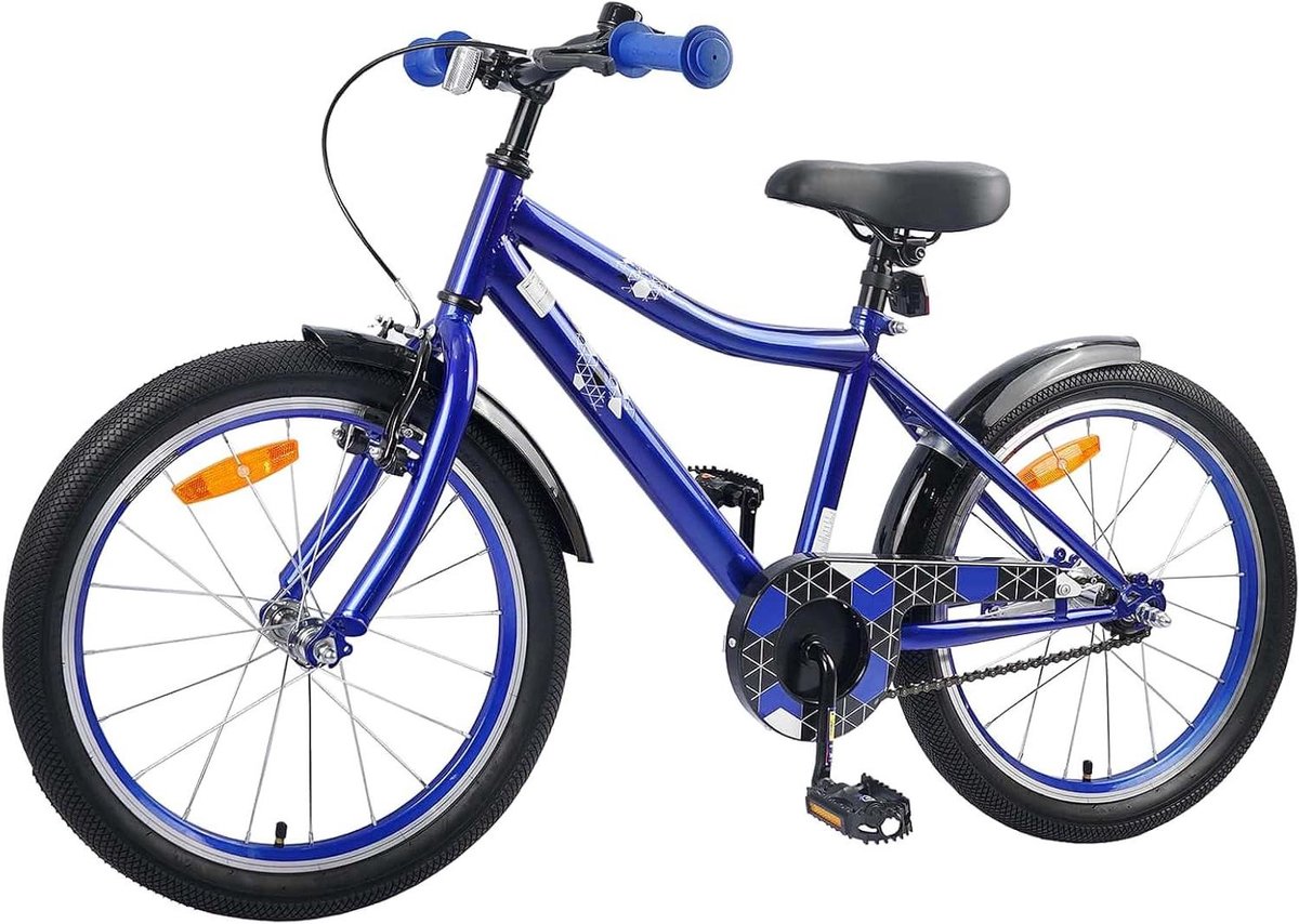 Kinderfiets 20 inch sfiets sfiets Buiten Spelen Stalen Frame 20 Zoll Donkerblauw