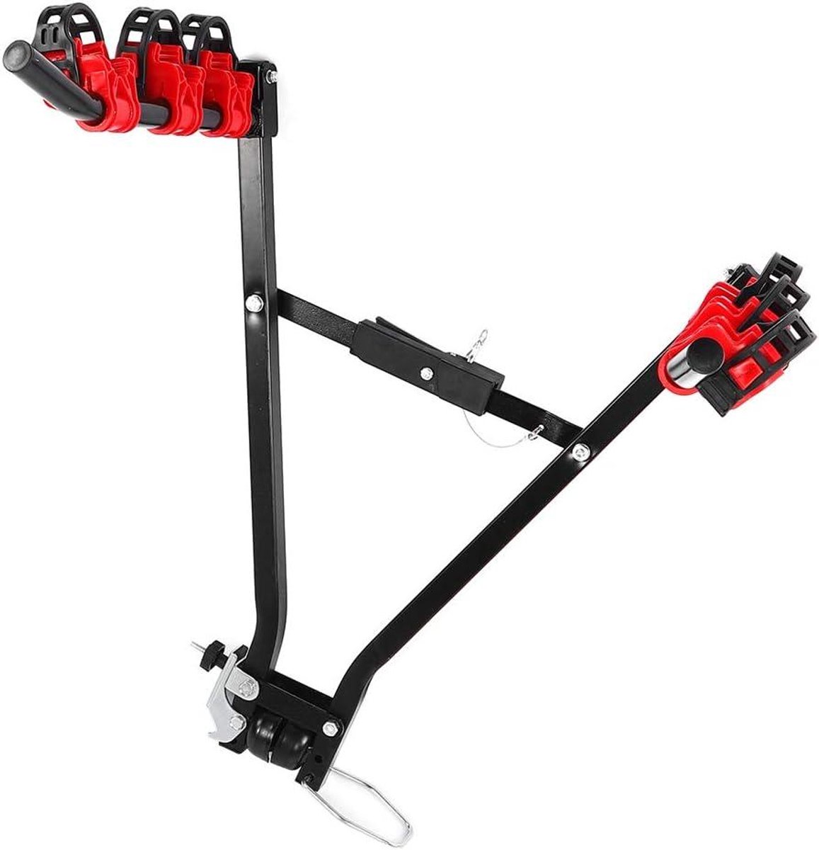 Stalen Autodrager - Fietsendrager Trekhaak - Fietsen Vervoeren - Robuuste Stalen Constructie - 3 Fietsen - Zwart