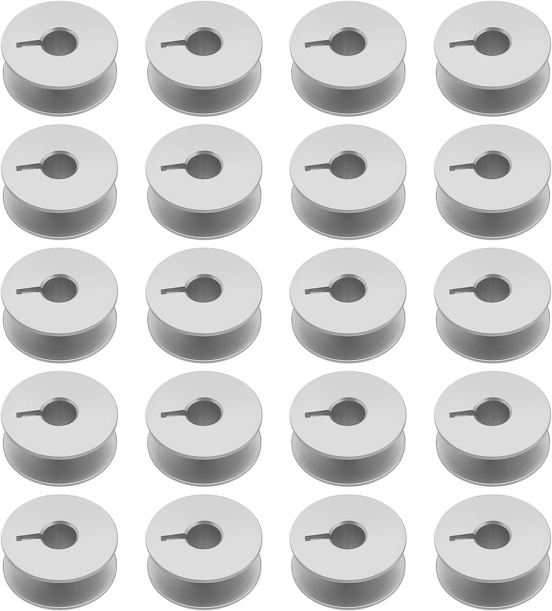 Spoelen, aluminiumlegering, naaimachine, slotcilinder, compatibel met Pfaff voor thuis en industriële naaimodellen, 21 x 8,8 mm, 20 stuks