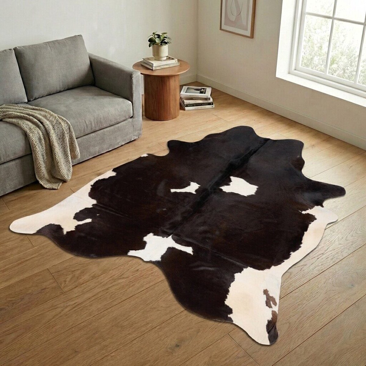 Koeienhuid Vloerkleed XXL (Extra Groot) - Zwart-wit - 255 x 220 cm - Koeienkleed / Koeienvel / Dierenvel / Dierenhuid / Koehuid Tapijt