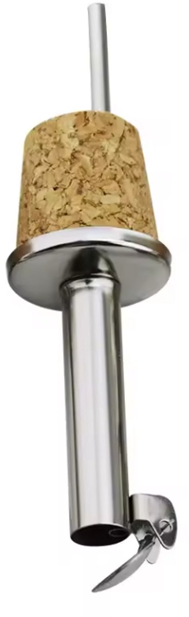 New Age Devi - 2 Stuks Schenktuit Rvs Doseerklep Kurk 8mm
