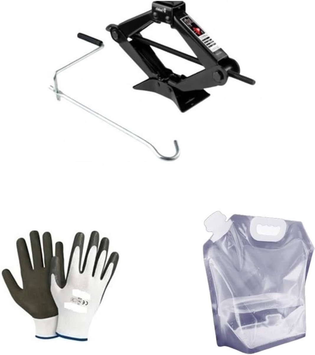 Autokrik - Krik met handvat - Band Wisselen - Stalen basis - Tot 2 Ton - Zwart