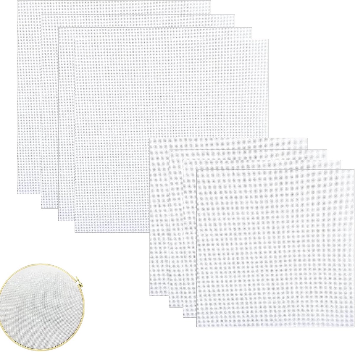 Stof voor Kinderen Kruissteek - Binca Doek 100% Katoen Beginners Borduurstof Vierkanten - Gemakkelijk Kinderen Kruissteek Kits Accessoires