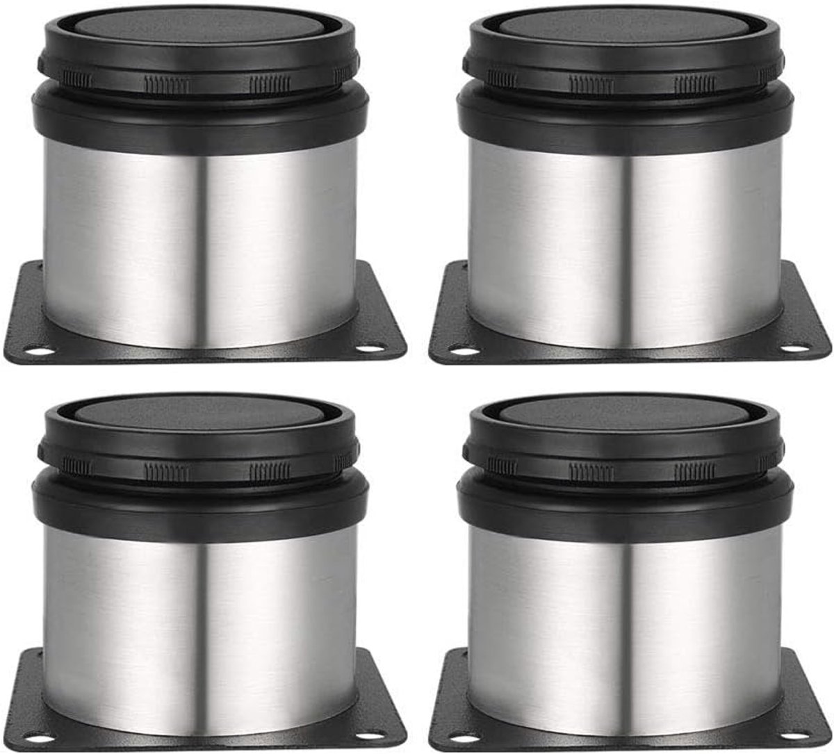 Poten 50 mm hoogte kastpoten verdikte tafelpoten meubelpoten Geborsteld roestvrij staalinstelbare hoogte 0-15 mm wordt geleverd met roestvrijstalen schroeven