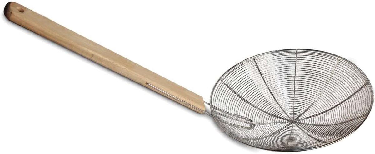 zeef met houten handvat wokzeef olie lepel Ø 020 cm nr. 020