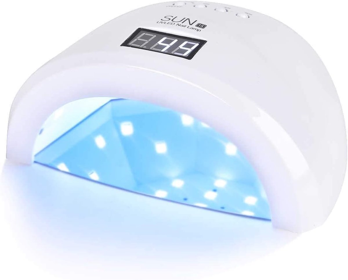SnelShoppen - UV-lamp LED 48 W voor nagelopbouw met display timer en sensor, professionele nagelverzorging voor thuisgebruik, perfect voor manicures e