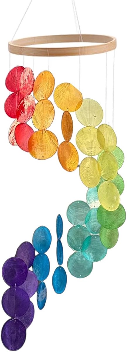 schelp-windgong, handgemaakt, windgong, tuin, hangend, buiten, schelpen, decoratie voor ramen, muur, terras, tuin, veranda, buiten, thuis