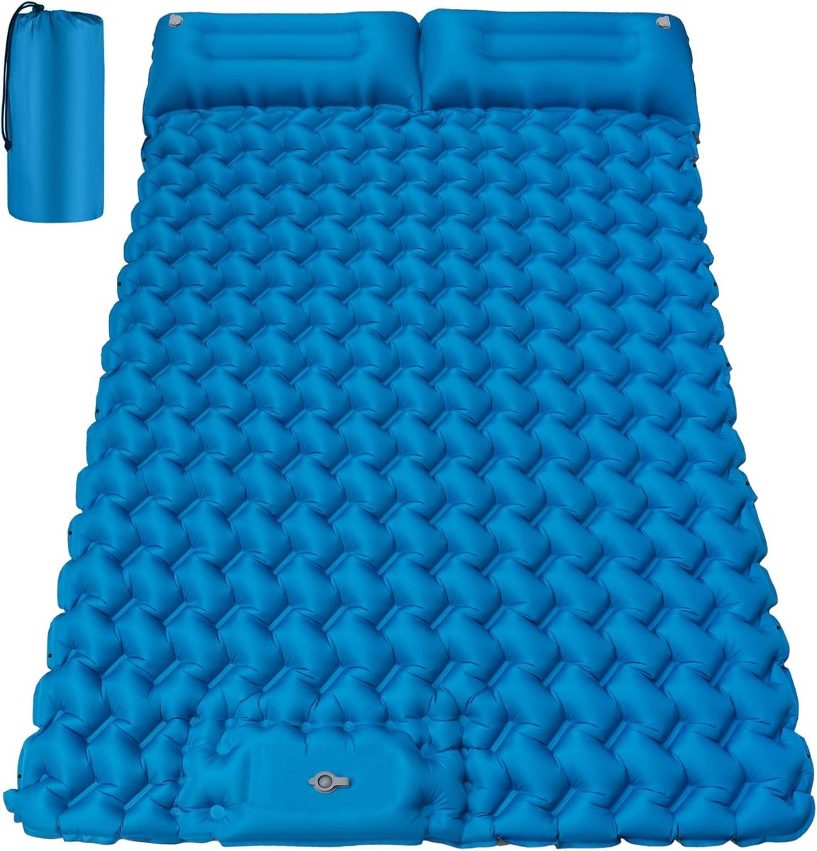 SnelShoppen - Ultralicht Campingluchtmatras met Kussen, Draagbare Luchtcelmat voor Outdoor, Waterdichte Slaapmat voor Tent, Wandelen, Strand, Camping