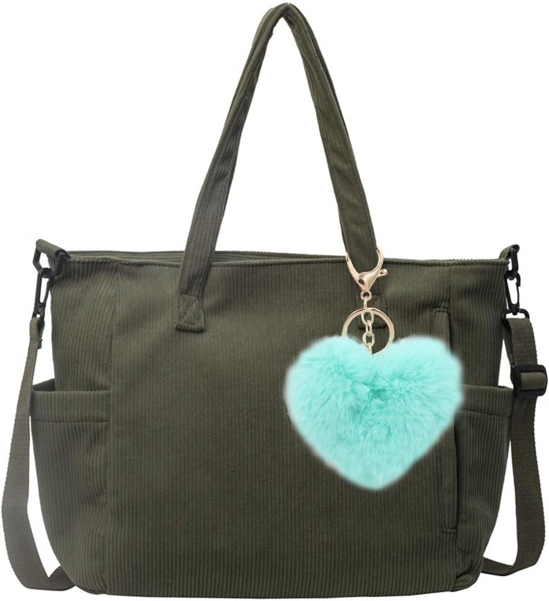 Tote bag groot - corduroy - schoudertas - perfect voor school - SnelShoppen