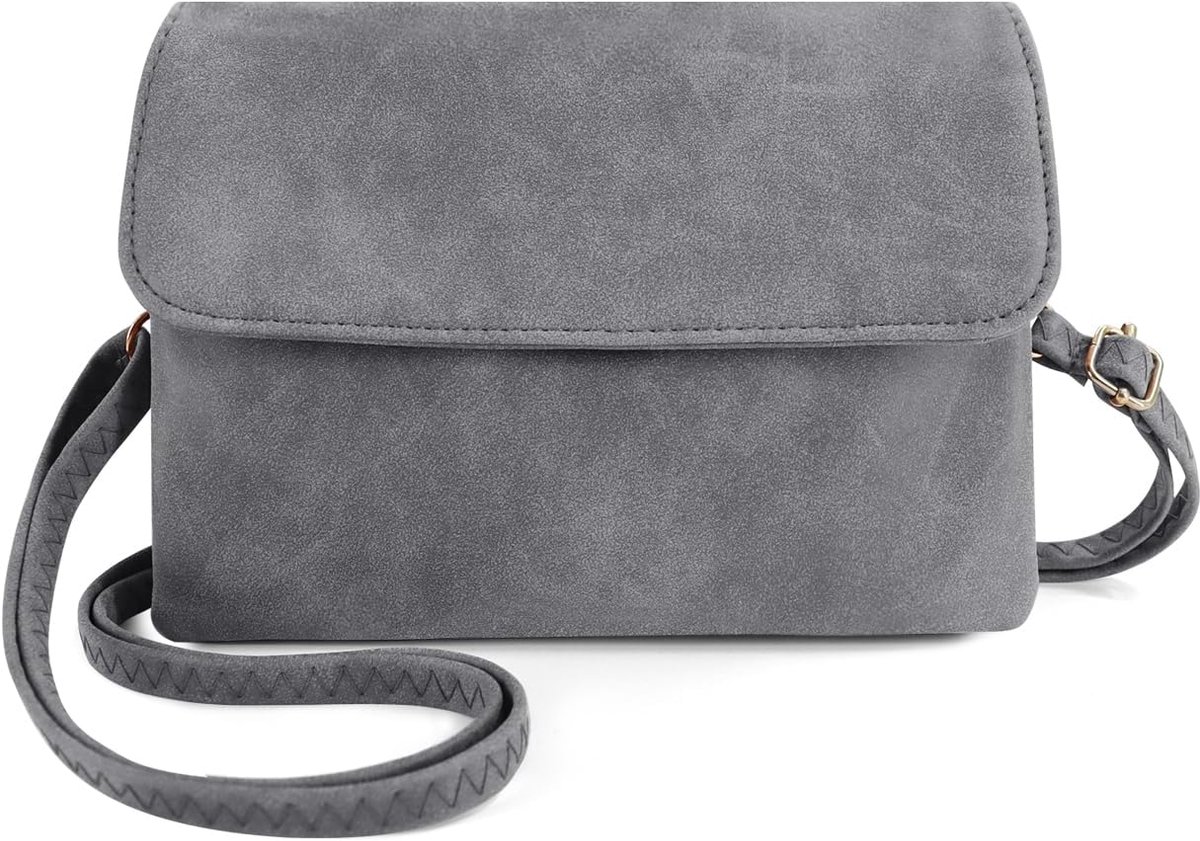 SnelShoppen - Dames Crossbody-tassen van PU-leer, Mini Schoudertas met Afneembare Schouderriem voor Reizen, Winkelen en Werk, Kleine Handtas voor Vrou