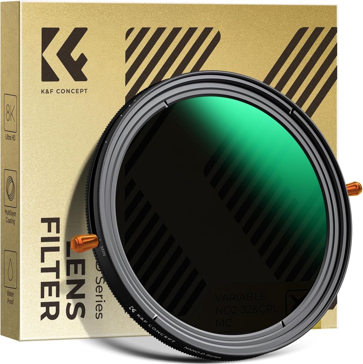 Nano-D Series ND Filter 67mm - 2 in 1 Multi-Purpose Grijsfilter en Polarisatiefilter voor Fotografie en Videografie