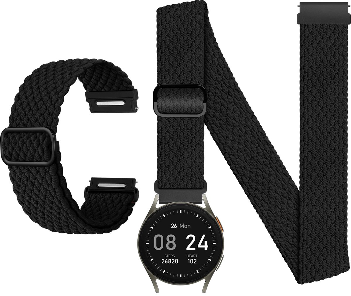18, 20, 22 mm, geweven enkelband, sportarmband, rekbaar, snelsluiting, horlogeband, Quick Release, smartwatch, enkelbandjes voor heren en dames