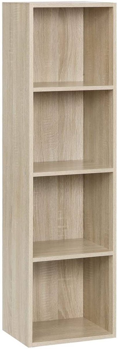 SureDeal® - Boekhouder - Boekenkast Opbergplank Dossierkast - 30x24x106 cm - Eiken