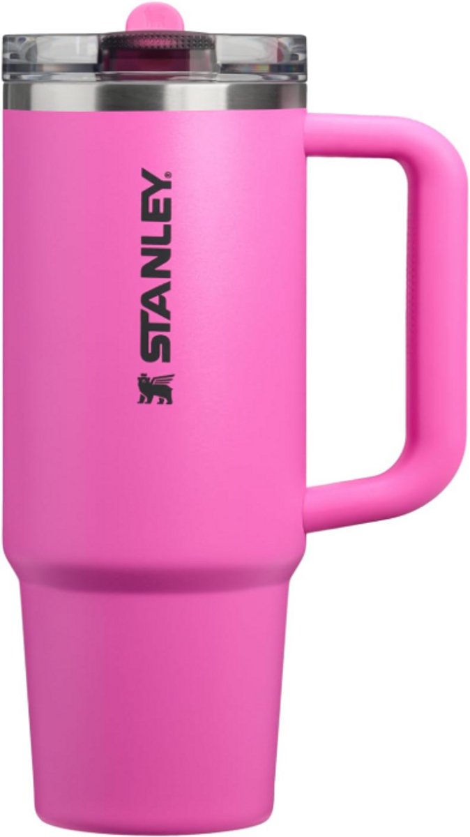 STANLEY Quencher ProTour Flip Straw Tumbler 0,89L (Hot Pink) – Lekvrije Thermosbeker met Flip Straw & Handvat – Geïsoleerd RVS – BPA-vrij