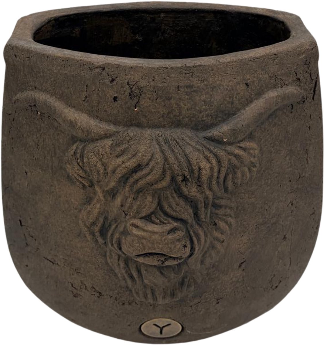 Brynxz Planter Oval Scotty Majestic Brown M 25x24x10 | Landelijke Decoratie