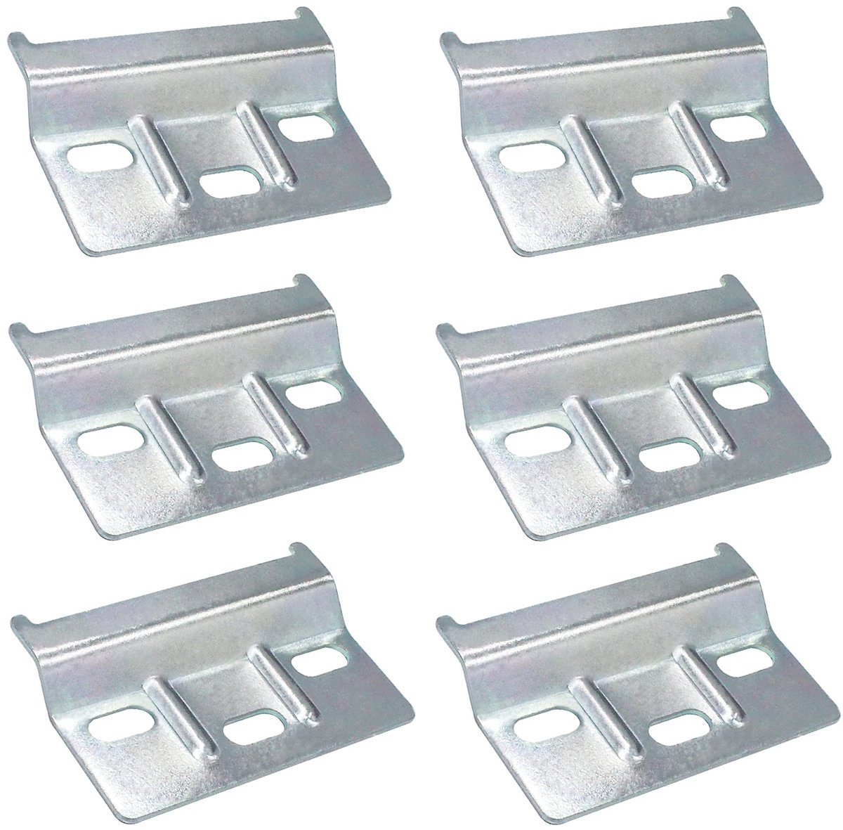 Professionele dragerplaat, dragerplaat, lengte 60 mm, verzinkt staal, zeer stabiel, kastrail met borgoot voor hangkast, 6 stuks