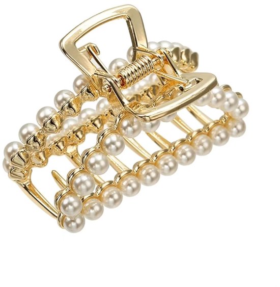 Haarclip, kleine parels, kristal, haarklemmen, goud, metaal, hartvorm, haarspelden voor dames, dunne haaraccessoires voor vrouwen en meisjes (3 stuks) — afbeelding 5