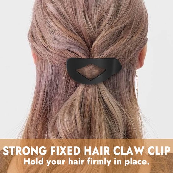 4 stuks haarspelden voor dames, Franse haarspelden voor dames, platte veilige grip, binnentanden, haarklauwen, sterke grip, zijdelingse haarklemmen — afbeelding 2