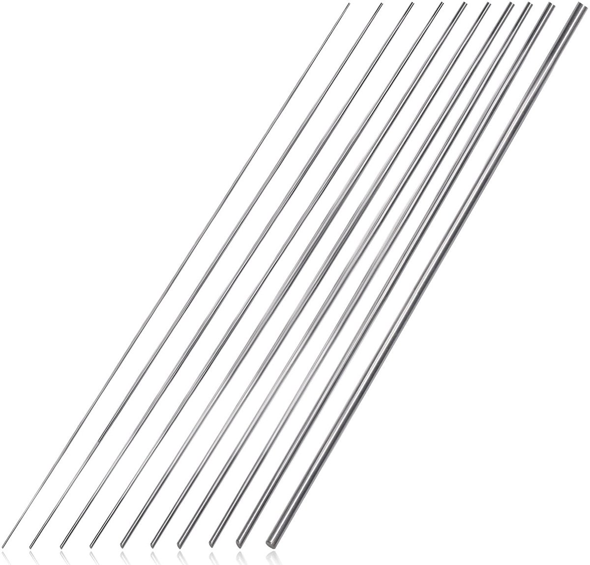 156 Stukken 40cm Recht Roestvrij staal Veerdraad, 13 diameters roestvrijstalen draad, rvs draad, 13 diameters 0.2mm 0.3mm 0.4mm 0.5mm 0.6mm 0.8mm 1mm 1.2mm 1.4mm 1.6mm 1.8mm 2mm 3mm