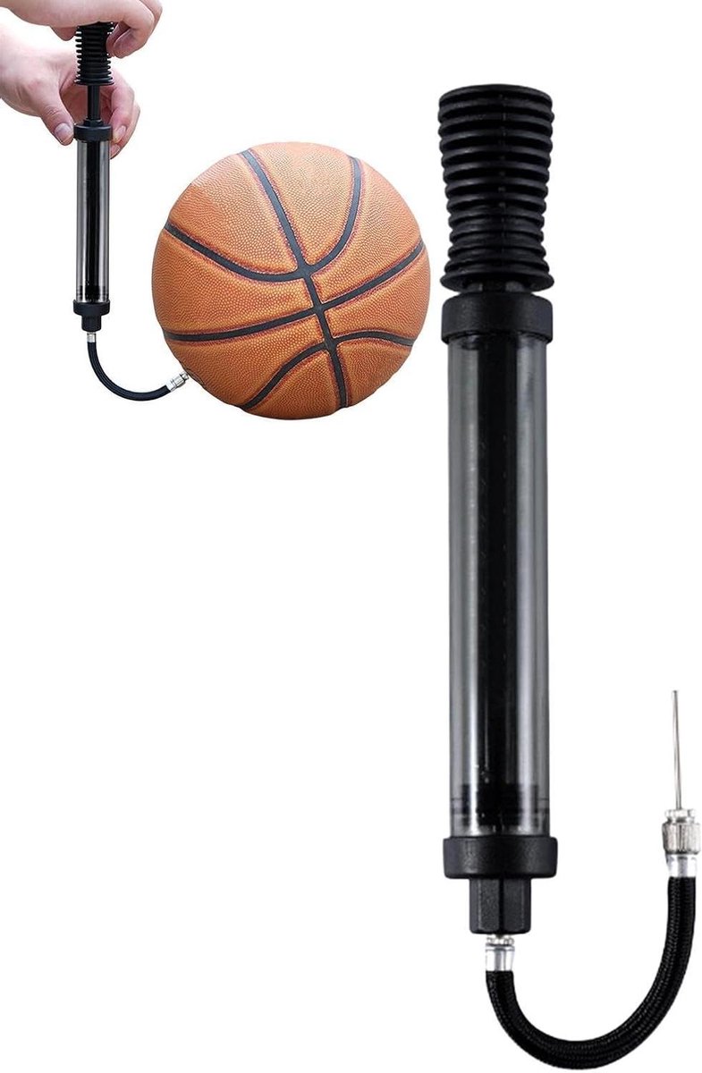 Luchtpomp Voor Ballen - Handpomp Mondstuk - Sport en Feest - Compact Lichtgewicht - 25 x 4 cm - Zwart
