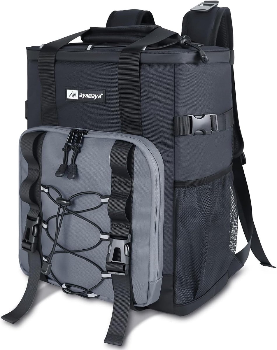 SnelShoppen - Koelrugzak 20 liter - Grote opvouwbare koelrugzak voor strand, picknick, camping, barbecue, uitstapjes - Ideaal voor outdoor gebruik, li