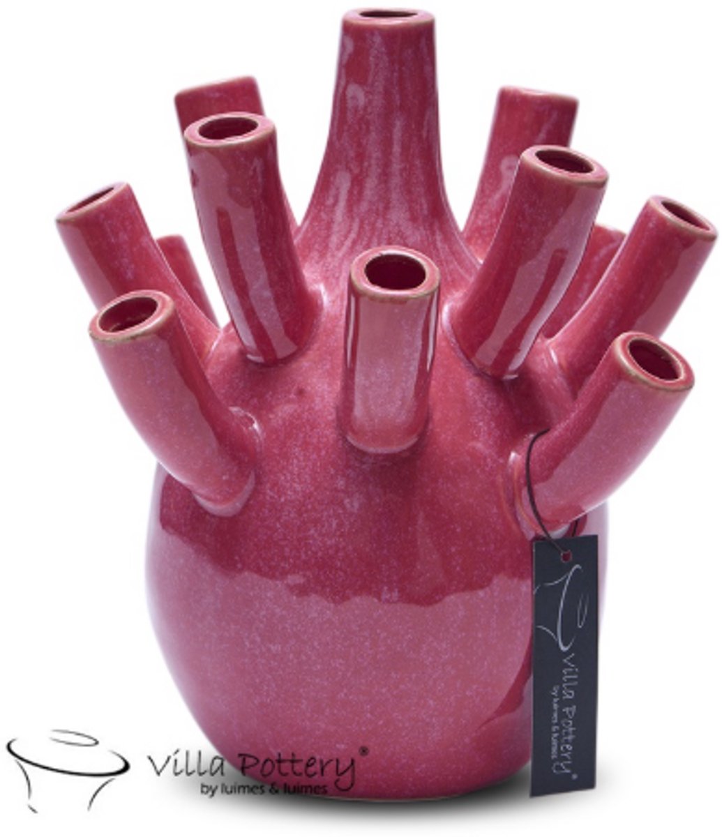 Vaas - Villa Pottery - Woondecoratie - Keramiek - Decoratie - Voorjaarscollectie - Waterdicht - Pinokkio 1_3 Framboise