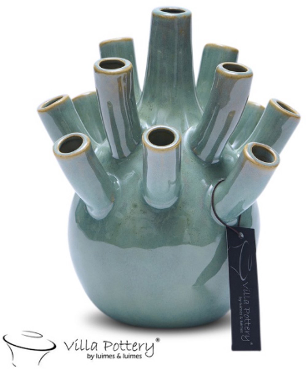 Vaas - Villa Pottery - Woondecoratie - Keramiek - Decoratie - Voorjaarscollectie - Waterdicht - Pinokkio 1_2 Green